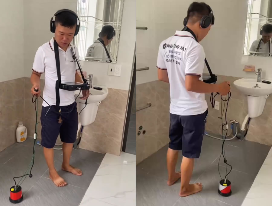 Siêu âm dò tìm đường ống nước rò rỉ